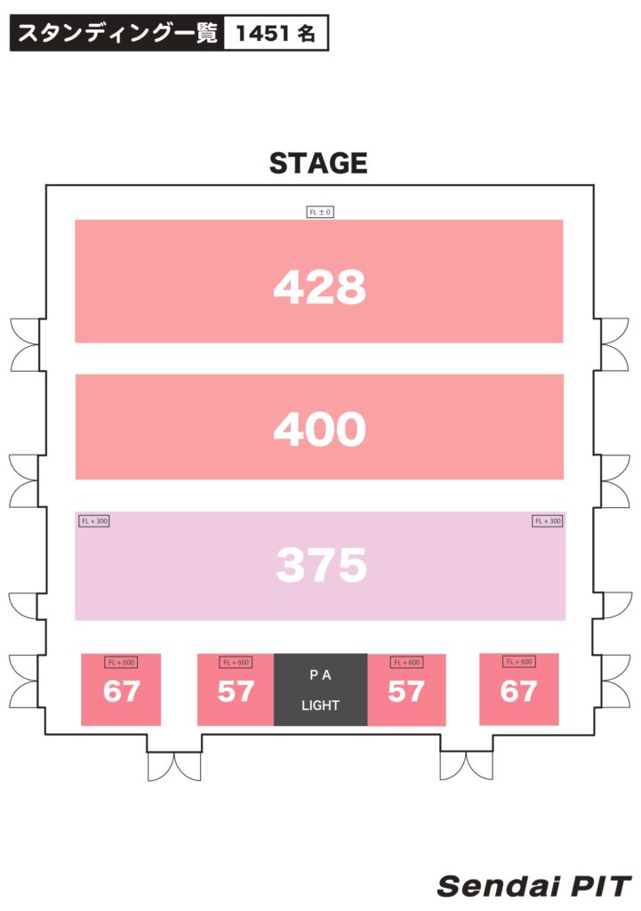 仙台PIT 座席 見え方 おすすめ 良席 見切れ席