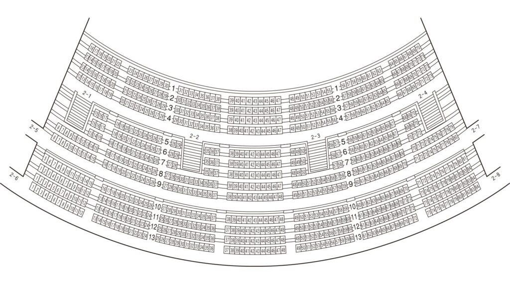 広島文化学園HBGホール 座席 見え方 おすすめ キャパ 見切れ席 座席表 1階 2階