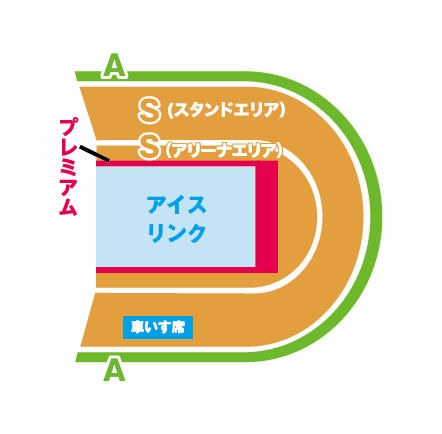 ディズニーオンアイス　座席　見え方　2026年　おすすめ席　プレミアム席　S席　A席
